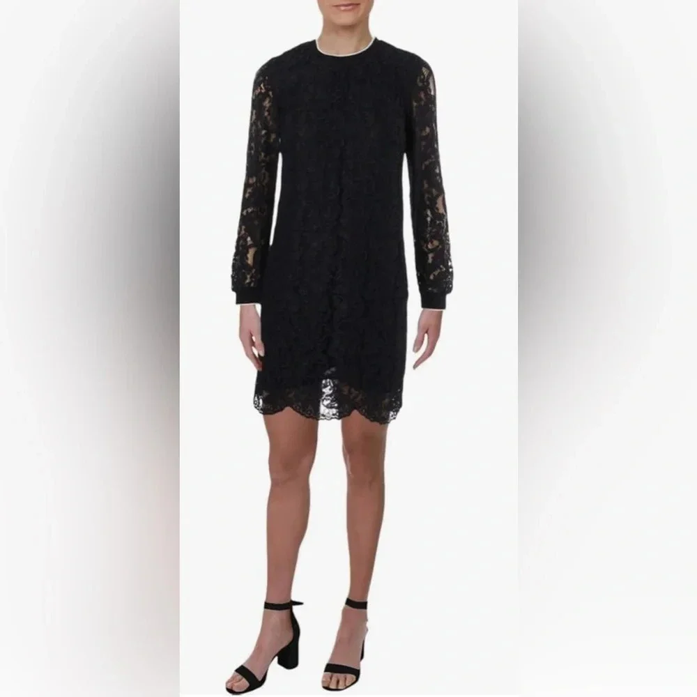 LAUREN RALPH LAUREN Yaritza Lace Overlay Mini Cocktail Dress Classy NWT 20W - Picture 3 of 10